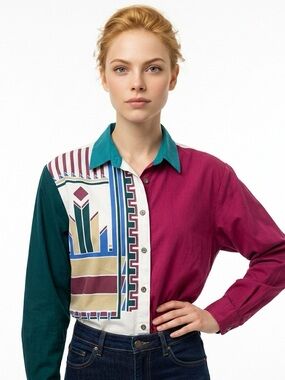 ALAMOSA | Vintage Southwestern Button Shirt Large